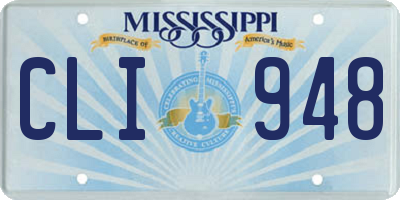 MS license plate CLI948