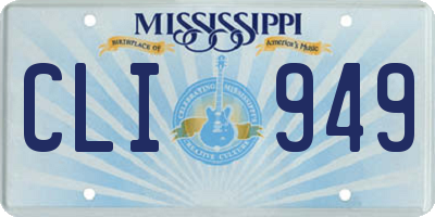 MS license plate CLI949