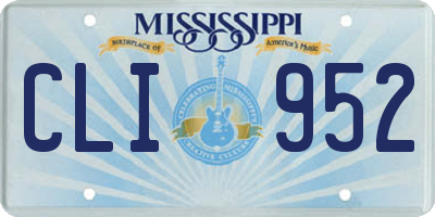 MS license plate CLI952