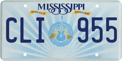 MS license plate CLI955