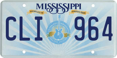 MS license plate CLI964