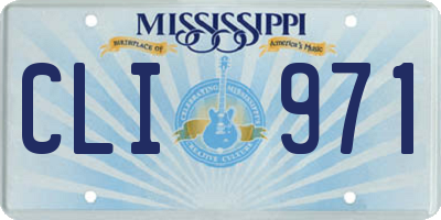 MS license plate CLI971