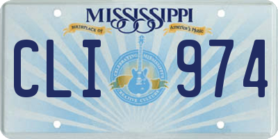 MS license plate CLI974
