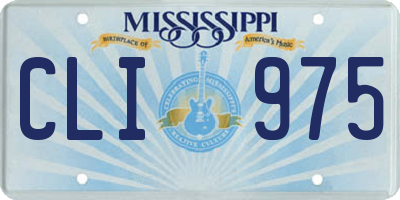 MS license plate CLI975