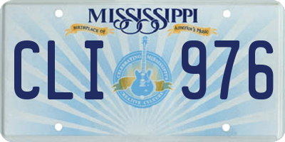 MS license plate CLI976