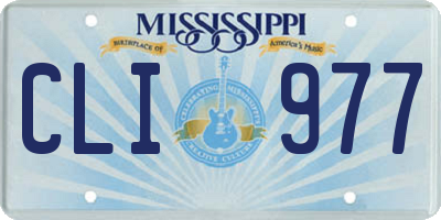 MS license plate CLI977
