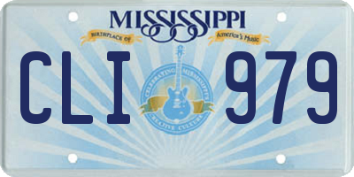 MS license plate CLI979