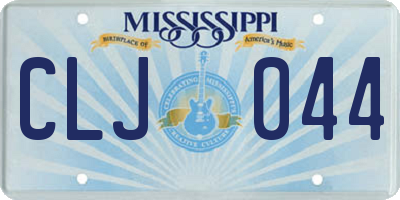 MS license plate CLJ044