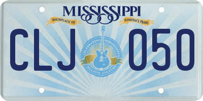 MS license plate CLJ050