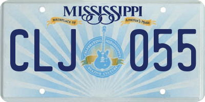 MS license plate CLJ055