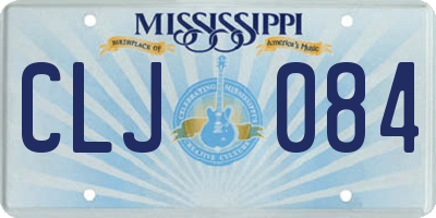 MS license plate CLJ084