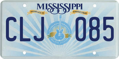 MS license plate CLJ085