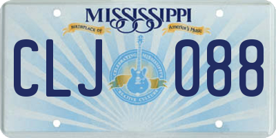 MS license plate CLJ088