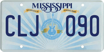 MS license plate CLJ090