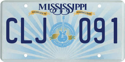 MS license plate CLJ091