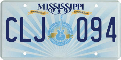 MS license plate CLJ094