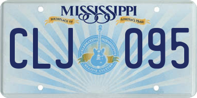 MS license plate CLJ095