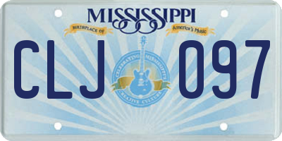 MS license plate CLJ097