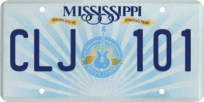 MS license plate CLJ101