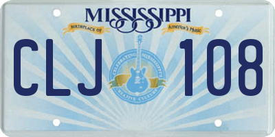 MS license plate CLJ108