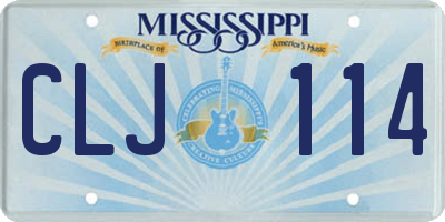 MS license plate CLJ114
