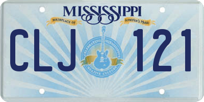MS license plate CLJ121