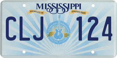 MS license plate CLJ124