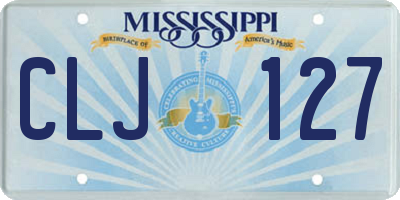 MS license plate CLJ127
