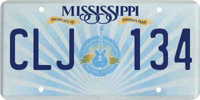 MS license plate CLJ134