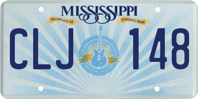 MS license plate CLJ148