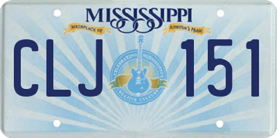 MS license plate CLJ151