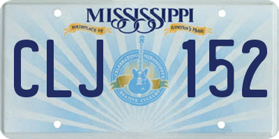 MS license plate CLJ152