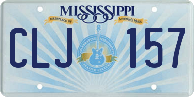 MS license plate CLJ157