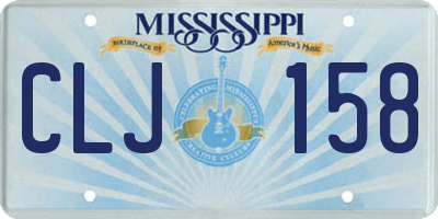 MS license plate CLJ158