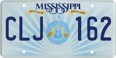 MS license plate CLJ162