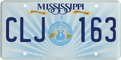 MS license plate CLJ163