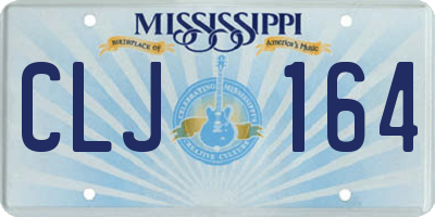 MS license plate CLJ164