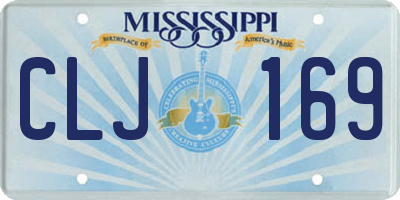 MS license plate CLJ169