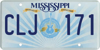 MS license plate CLJ171