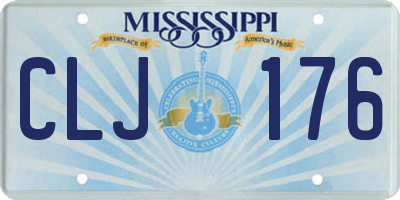 MS license plate CLJ176