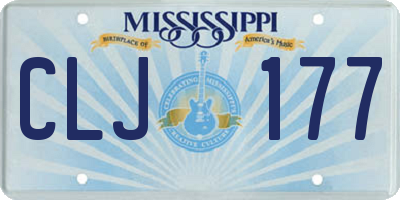 MS license plate CLJ177
