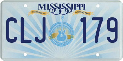 MS license plate CLJ179