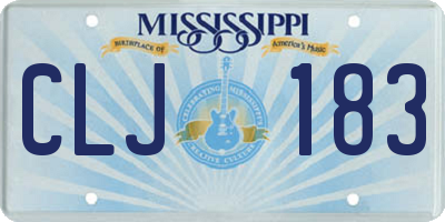 MS license plate CLJ183