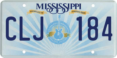 MS license plate CLJ184