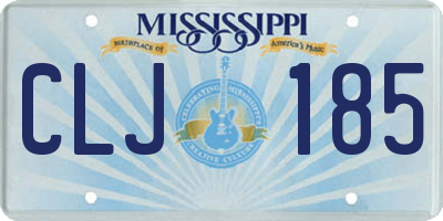 MS license plate CLJ185