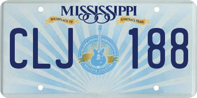 MS license plate CLJ188