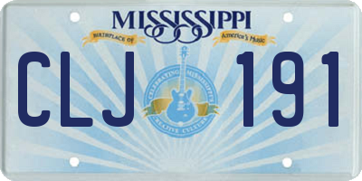 MS license plate CLJ191