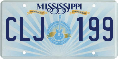 MS license plate CLJ199