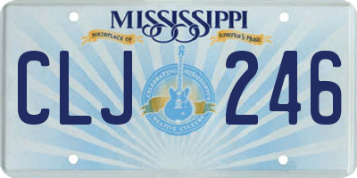 MS license plate CLJ246
