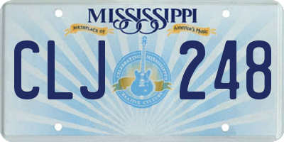 MS license plate CLJ248